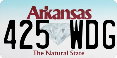 AR license plate 425WDG