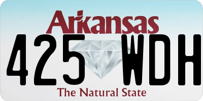AR license plate 425WDH
