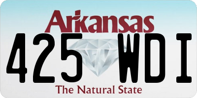 AR license plate 425WDI