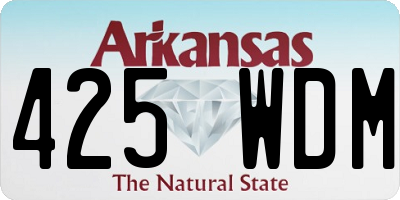 AR license plate 425WDM