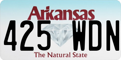 AR license plate 425WDN