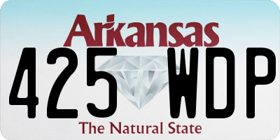 AR license plate 425WDP