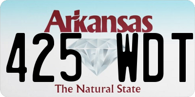 AR license plate 425WDT