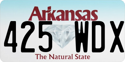 AR license plate 425WDX