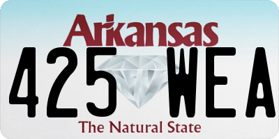 AR license plate 425WEA