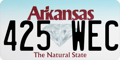 AR license plate 425WEC