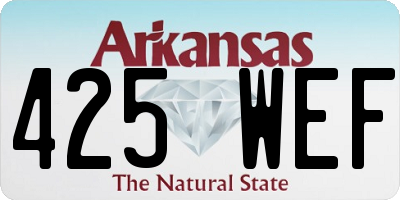 AR license plate 425WEF