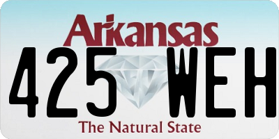 AR license plate 425WEH