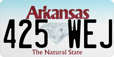 AR license plate 425WEJ