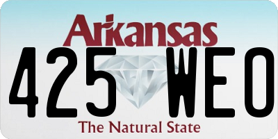 AR license plate 425WEO