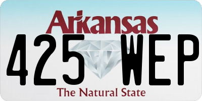 AR license plate 425WEP