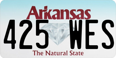 AR license plate 425WES