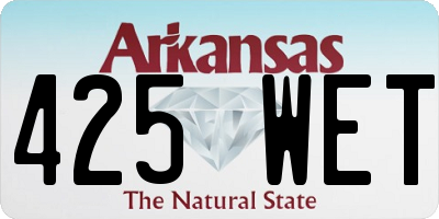 AR license plate 425WET