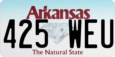 AR license plate 425WEU