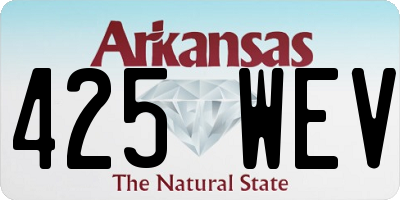 AR license plate 425WEV