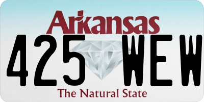 AR license plate 425WEW