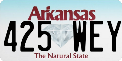 AR license plate 425WEY