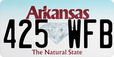 AR license plate 425WFB