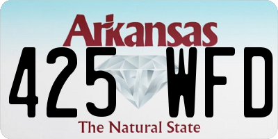 AR license plate 425WFD