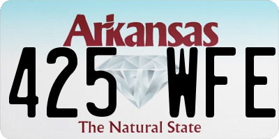 AR license plate 425WFE
