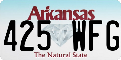 AR license plate 425WFG