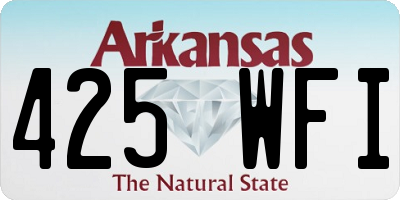 AR license plate 425WFI