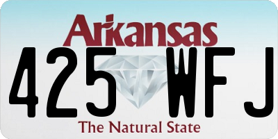 AR license plate 425WFJ
