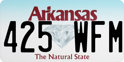 AR license plate 425WFM