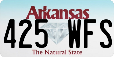 AR license plate 425WFS