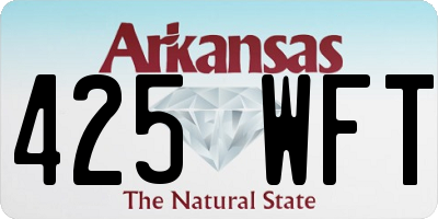 AR license plate 425WFT