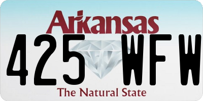 AR license plate 425WFW