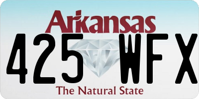 AR license plate 425WFX