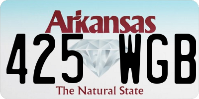 AR license plate 425WGB