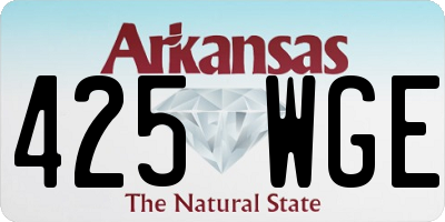 AR license plate 425WGE