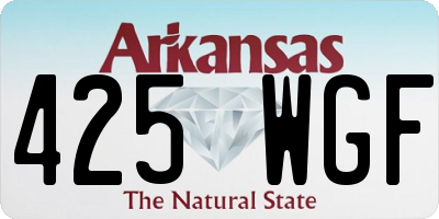AR license plate 425WGF