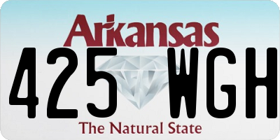 AR license plate 425WGH