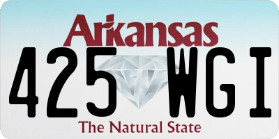 AR license plate 425WGI