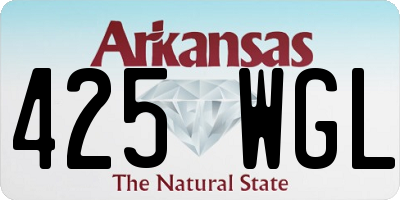 AR license plate 425WGL