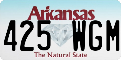 AR license plate 425WGM