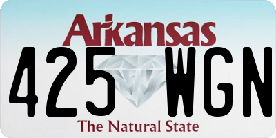 AR license plate 425WGN