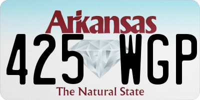 AR license plate 425WGP