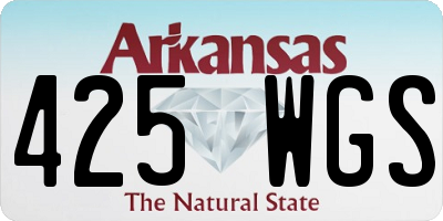 AR license plate 425WGS