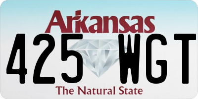 AR license plate 425WGT