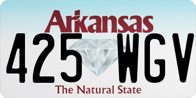 AR license plate 425WGV