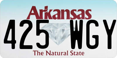 AR license plate 425WGY
