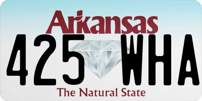 AR license plate 425WHA