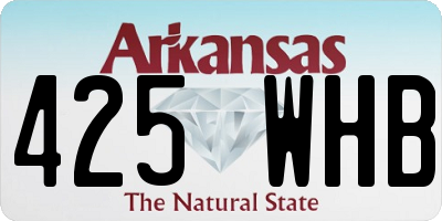 AR license plate 425WHB