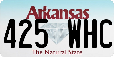 AR license plate 425WHC