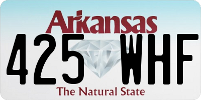 AR license plate 425WHF