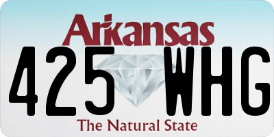 AR license plate 425WHG